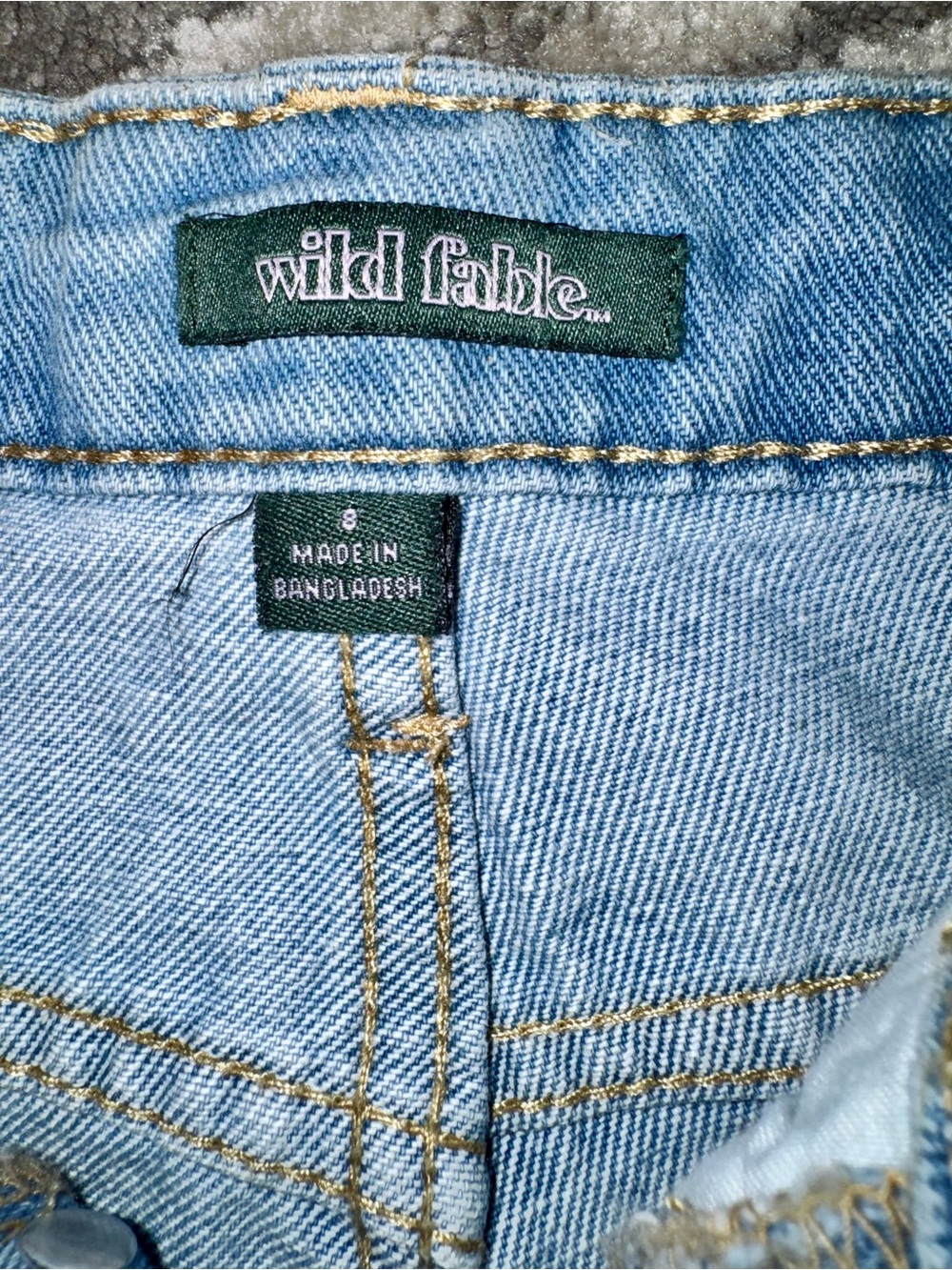 wild fable Light Wash Distressed High-Rise Denim Cutoff Shorts - Picture 3 of 5
